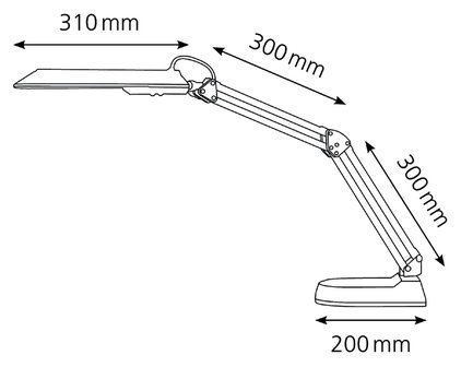 Hansa Ecostar bureaulamp zwart